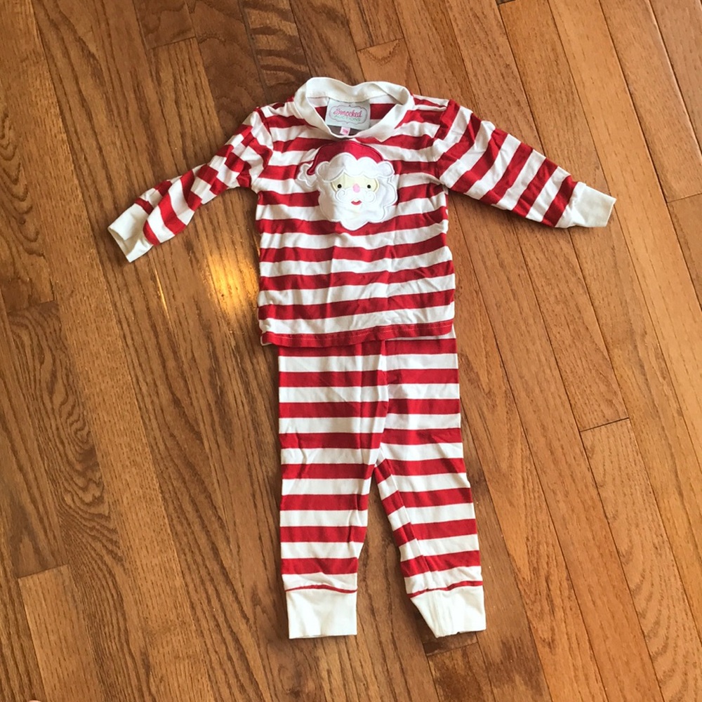 Smocked Auction Santa Pajamas